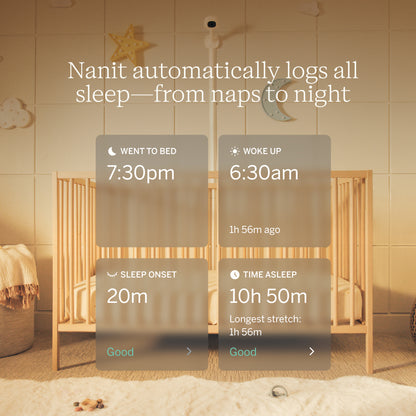| Nanit automatic sleep tracking with insights into your baby’s bedtime, time to fall asleep, sleep duration and wake-up time
