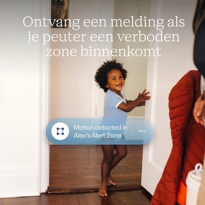 | Nanit bewegingsdetectie met realtime melding wanneer je kind een ingestelde alarmzone betreedt