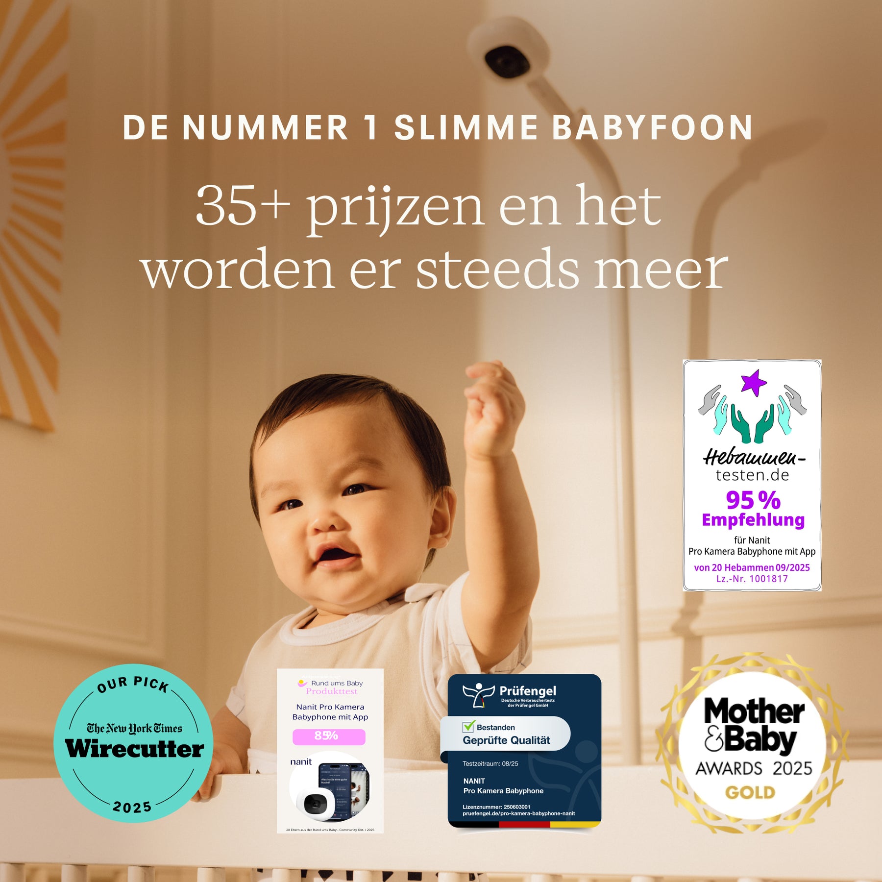 Nanit Pro camera babyfoon met app + Floor Stand