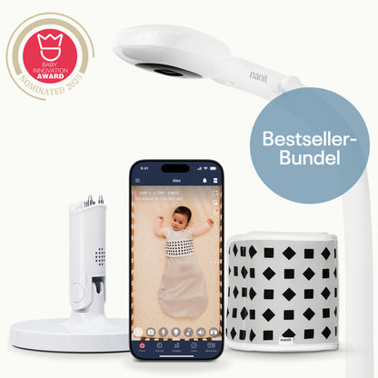 nl | Nanit Bestseller-bundel met Pro babyfoon, vloerstandaard, app en Ademhalingsband